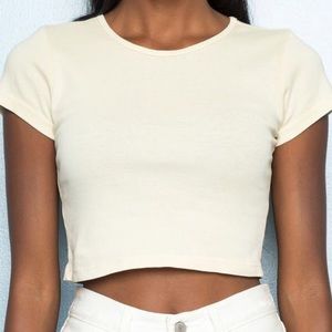 brandy melville yellow crop top